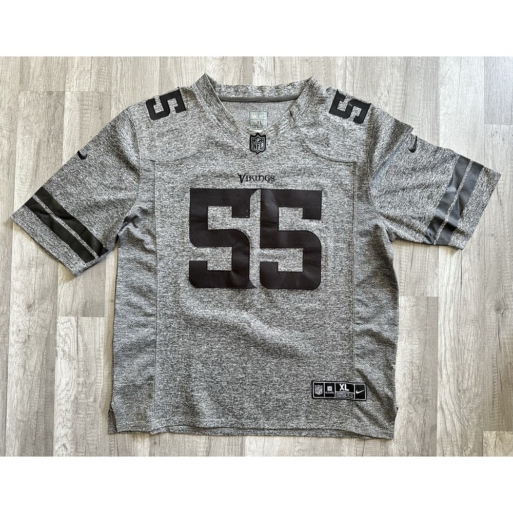 Minnesota‎ Vikings Anthony Barr #55 Jersey Men's Size XL Gray/Black Stitch